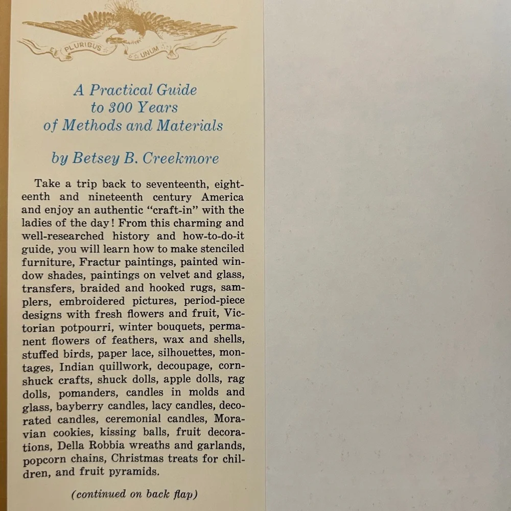 Vintage 1971 Traditional American Crafts Book by Betsey B Creekmore